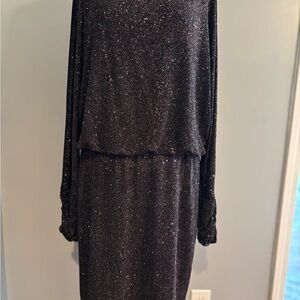 Elegant Black Glitter Dress